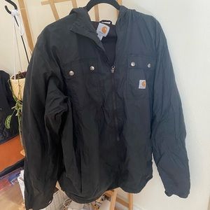 Black Carhartt Hooded Jacket